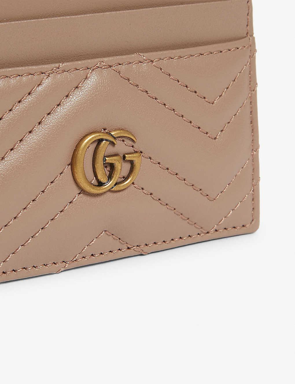 gucci marmont card holder pink