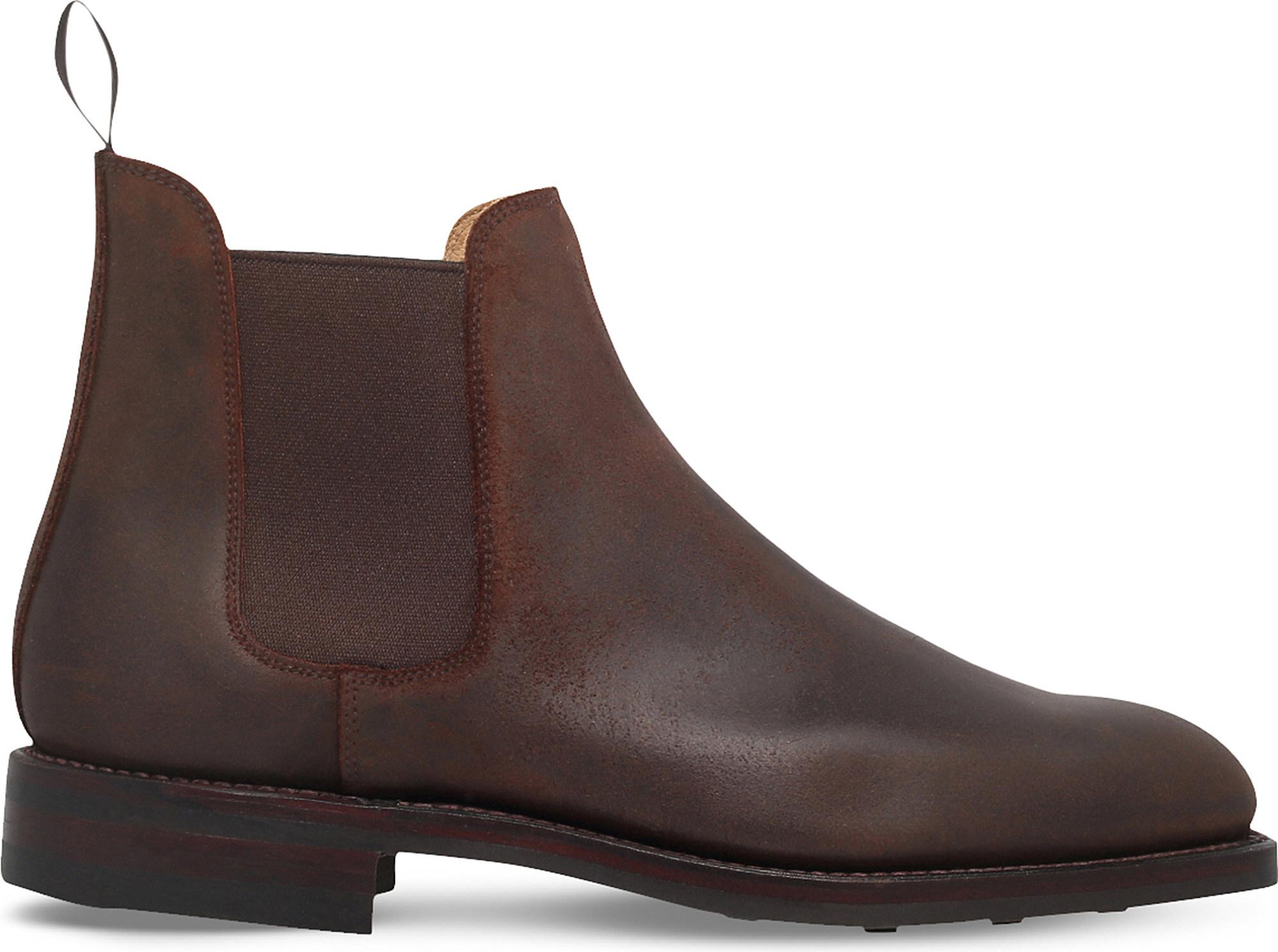 Crockett and Jones Distressed Leather Chelsea Boots in /b/r/o/w/n/ (Brown) for Men Lyst