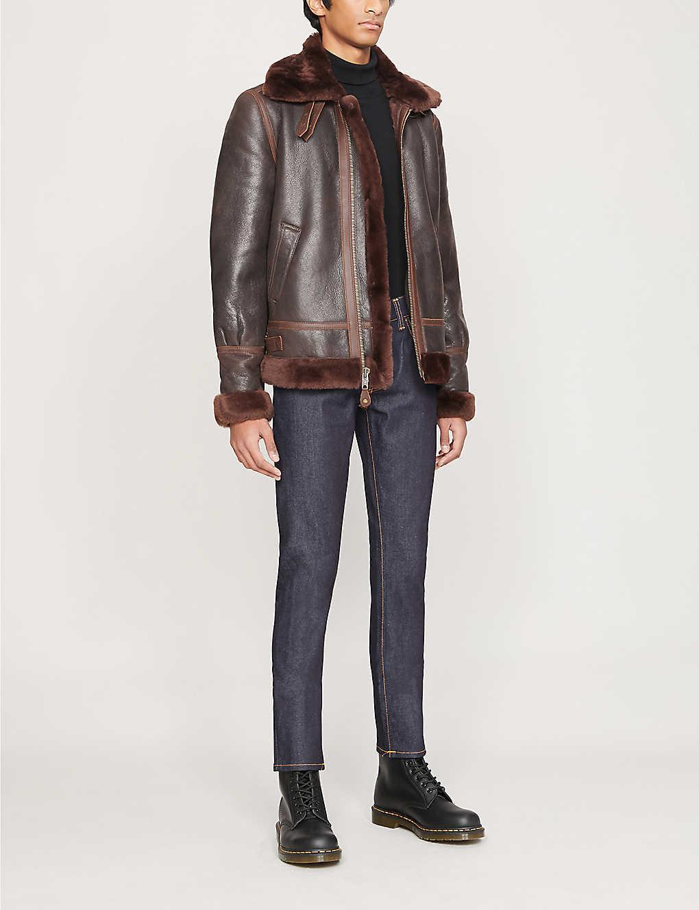 buckle leather jacket