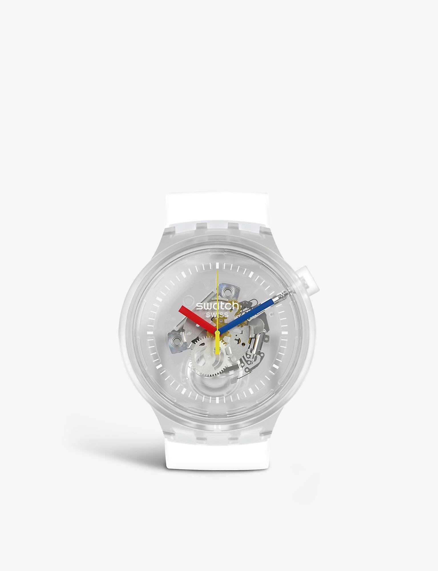 Swatch Big Bold Jellyfish Silicone And Plastic Watch in White for Men | Lyst