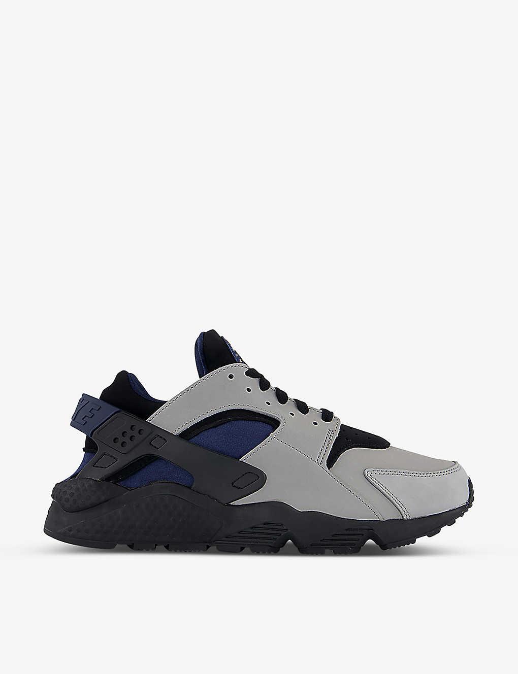 Nike Air Huarache Leather And Neoprene Trainers in Blue for Men | Lyst