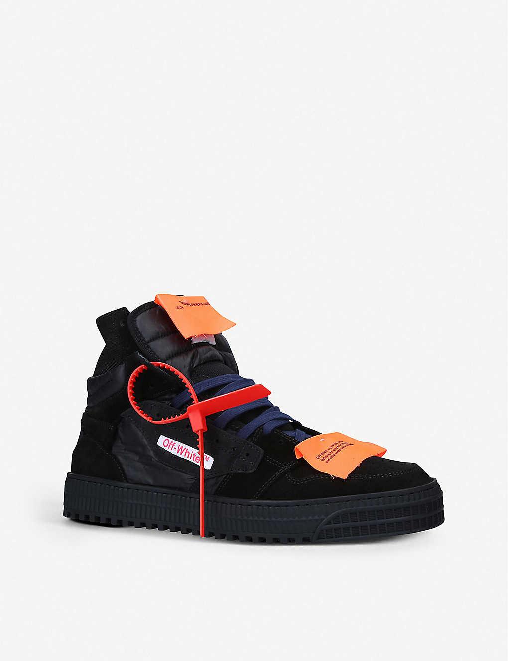 off white court high top trainers