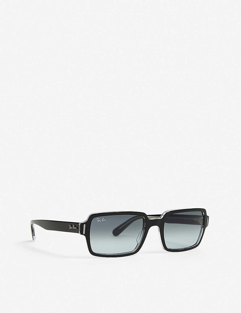 RayBan Rb2189 Rectangularframe Sunglasses in Black for Men Lyst