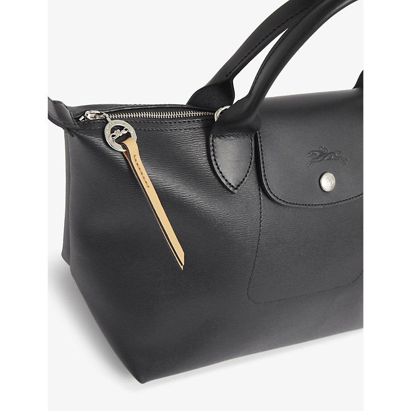 Longchamp Le Pliage City Small Coated Canvas Top-handle Bag in Black