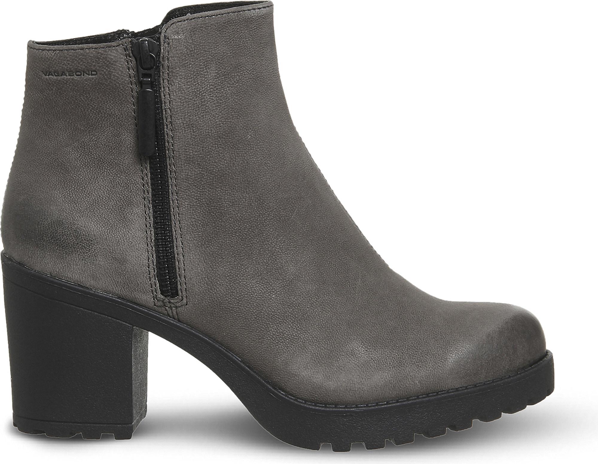 Vagabond Grace Leather Ankle Boots in Stone Grey Nubuck (Gray) - Lyst