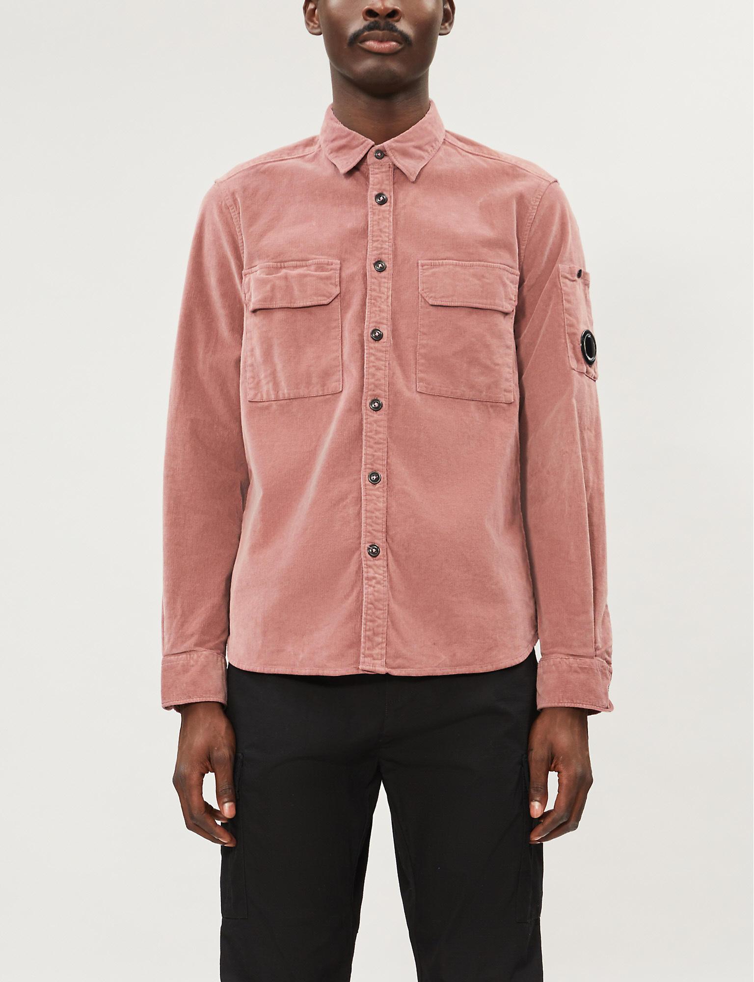 C.P. Company Regular-fit Stretch-corduroy Overshirt in Pink for Men - Lyst