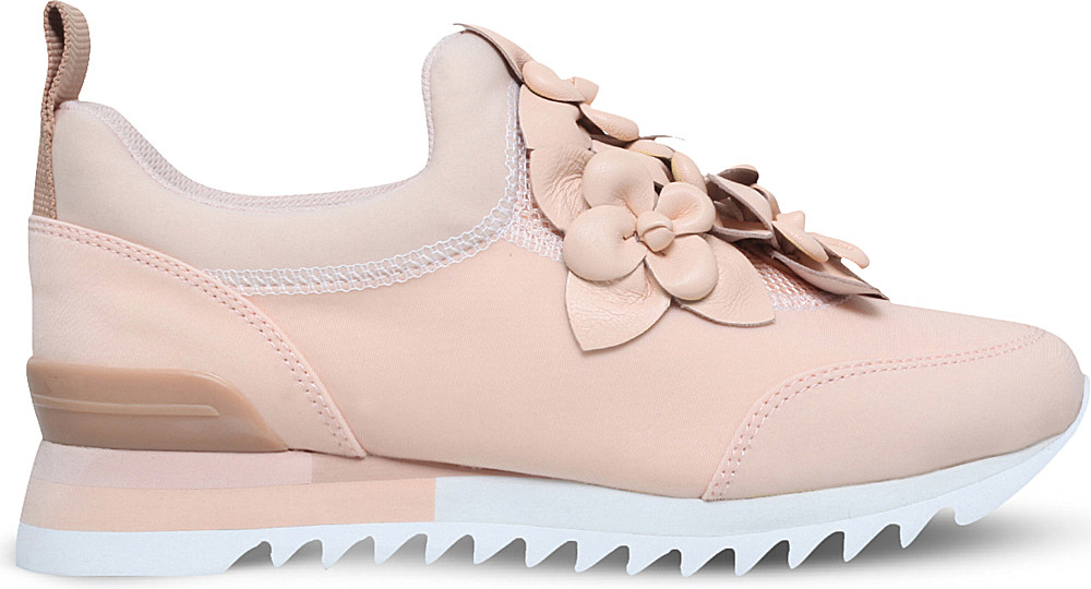 Tory Burch Blossom Neoprene And Leather Runner Trainers in Pink - Lyst