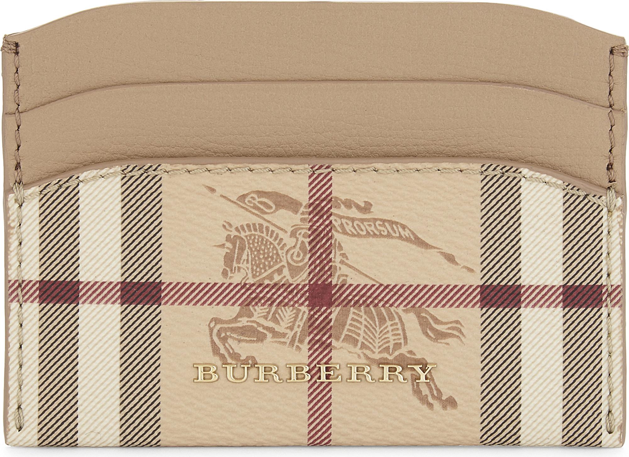 Used burberry leather card holder - LEATHER