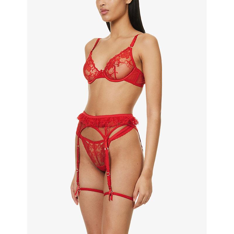Lounge Underwear Danielle Lace Two-piece Set in Red | Lyst