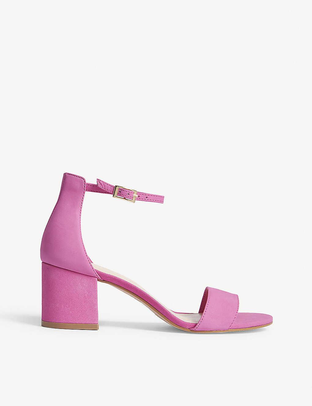 ALDO Suede Heeled Sandals (Pink) - Lyst