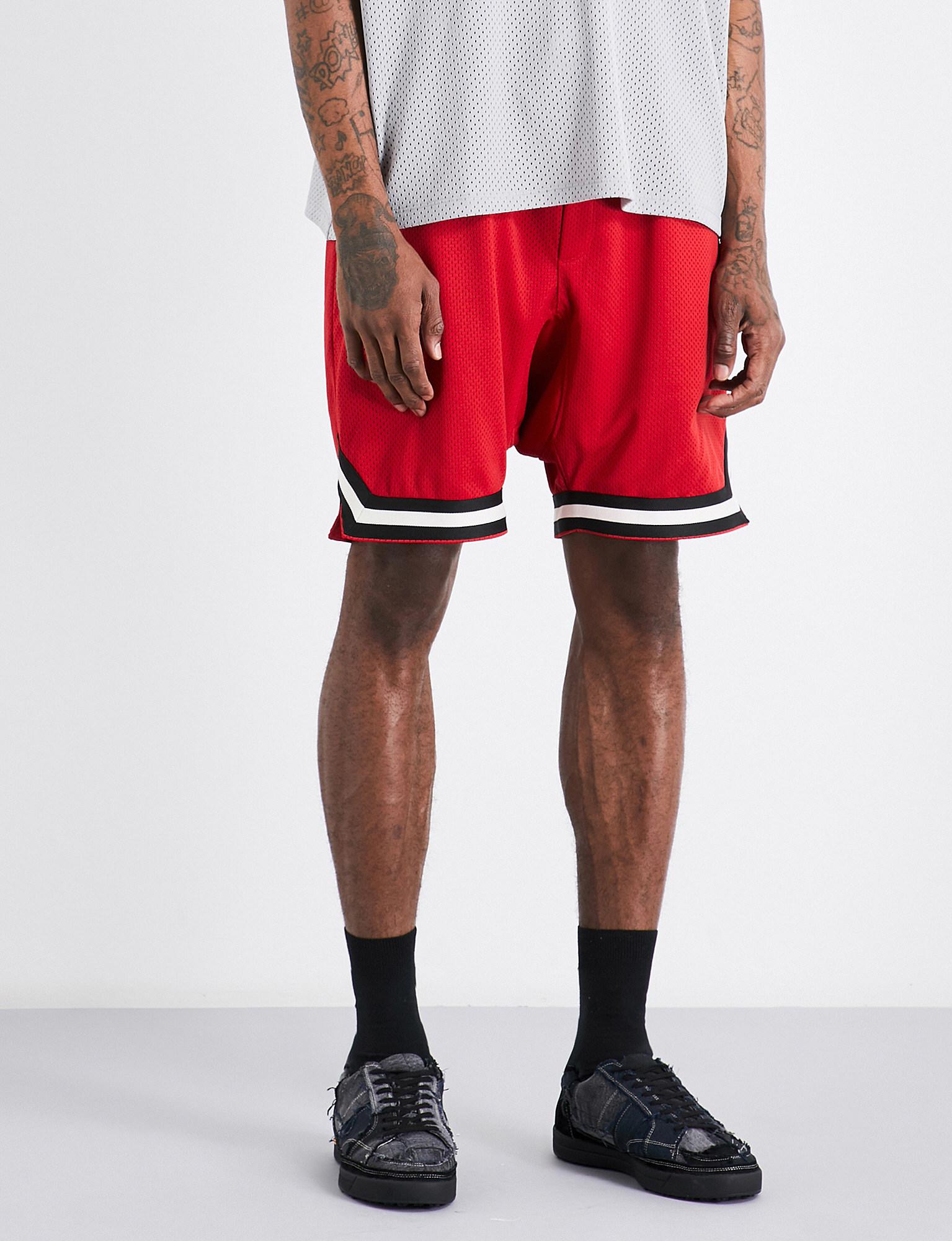 Fear Of God Fifth Collection Dropped-crotch Mesh Shorts in Red for Men ...