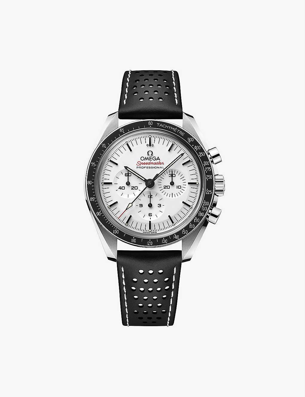 Omega 310.32.42.50.04.002 Speedmaster Moonwatch Professional Steel And Leather Manual Chronograph Watch in White for Men Lyst UK