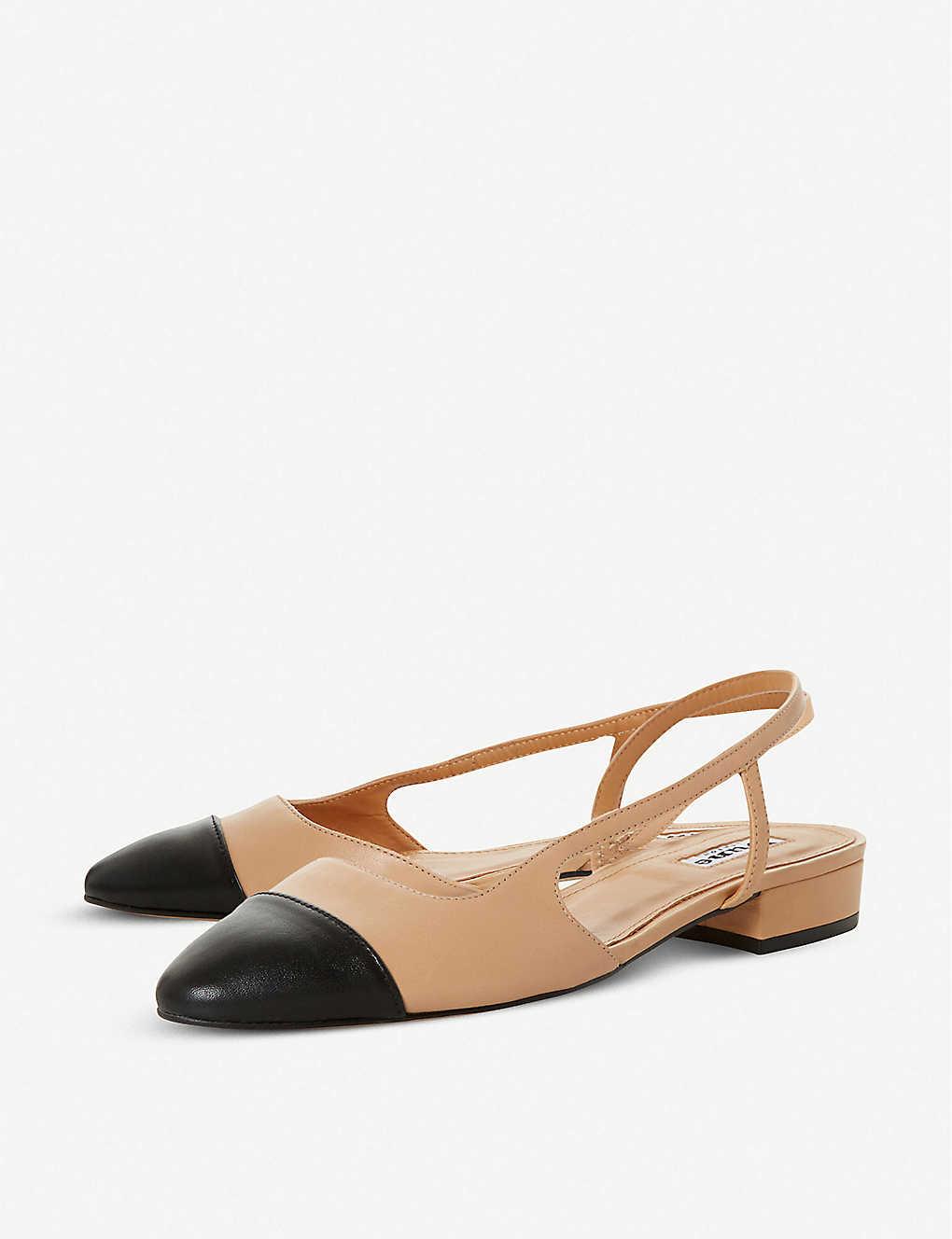Dune Coralina Slingback Leather Shoes in Natural Lyst