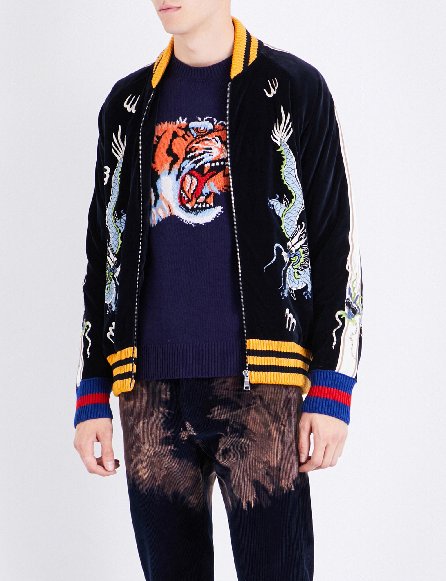 gucci velvet bomber jacket