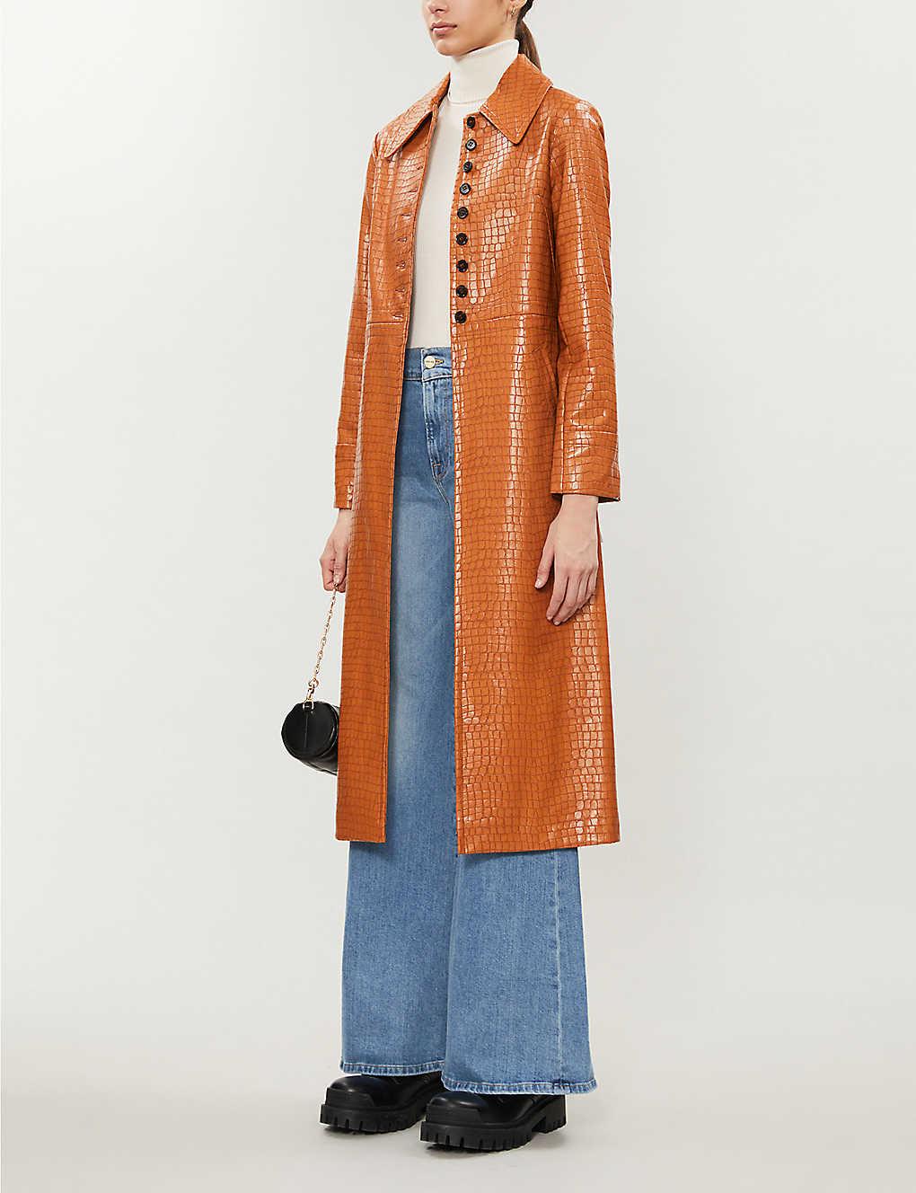 tan midi coat