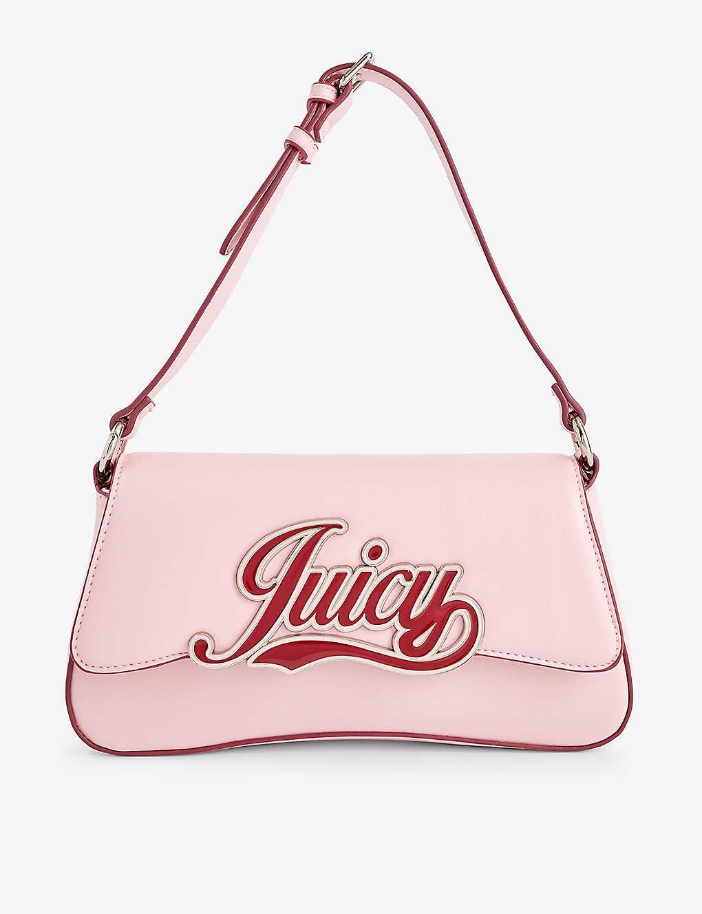 Juicy Couture Branded-plaque Faux-leather Shoulder Bag in Pink
