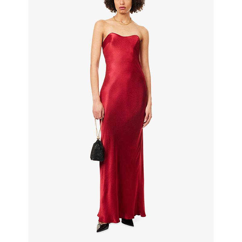 strapless open back dress Original Alexander McQueen - Long Red Dress main image 0