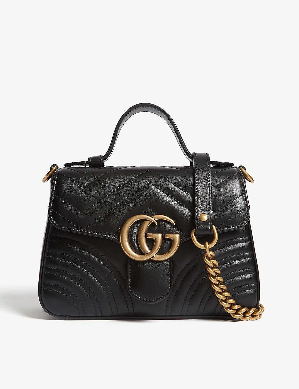 Gucci Mini GG Marmont Bag in Black | Lyst