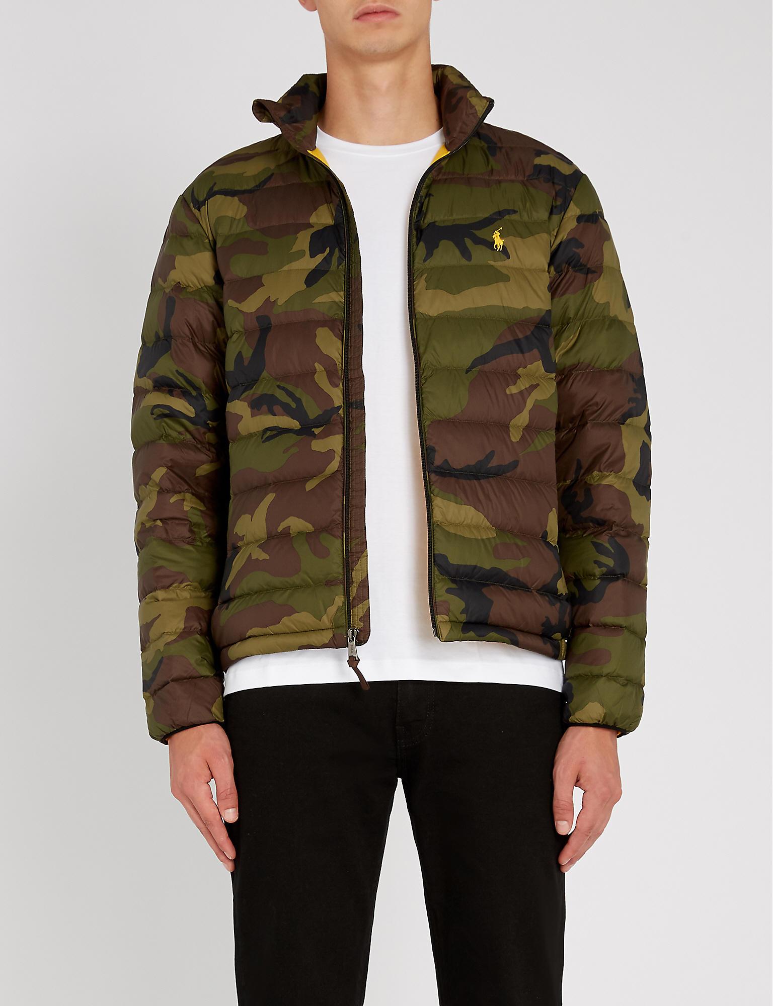 Polo Ralph Lauren Bleeker Camouflage-patterned Shell-down Jacket in Green  for Men - Lyst