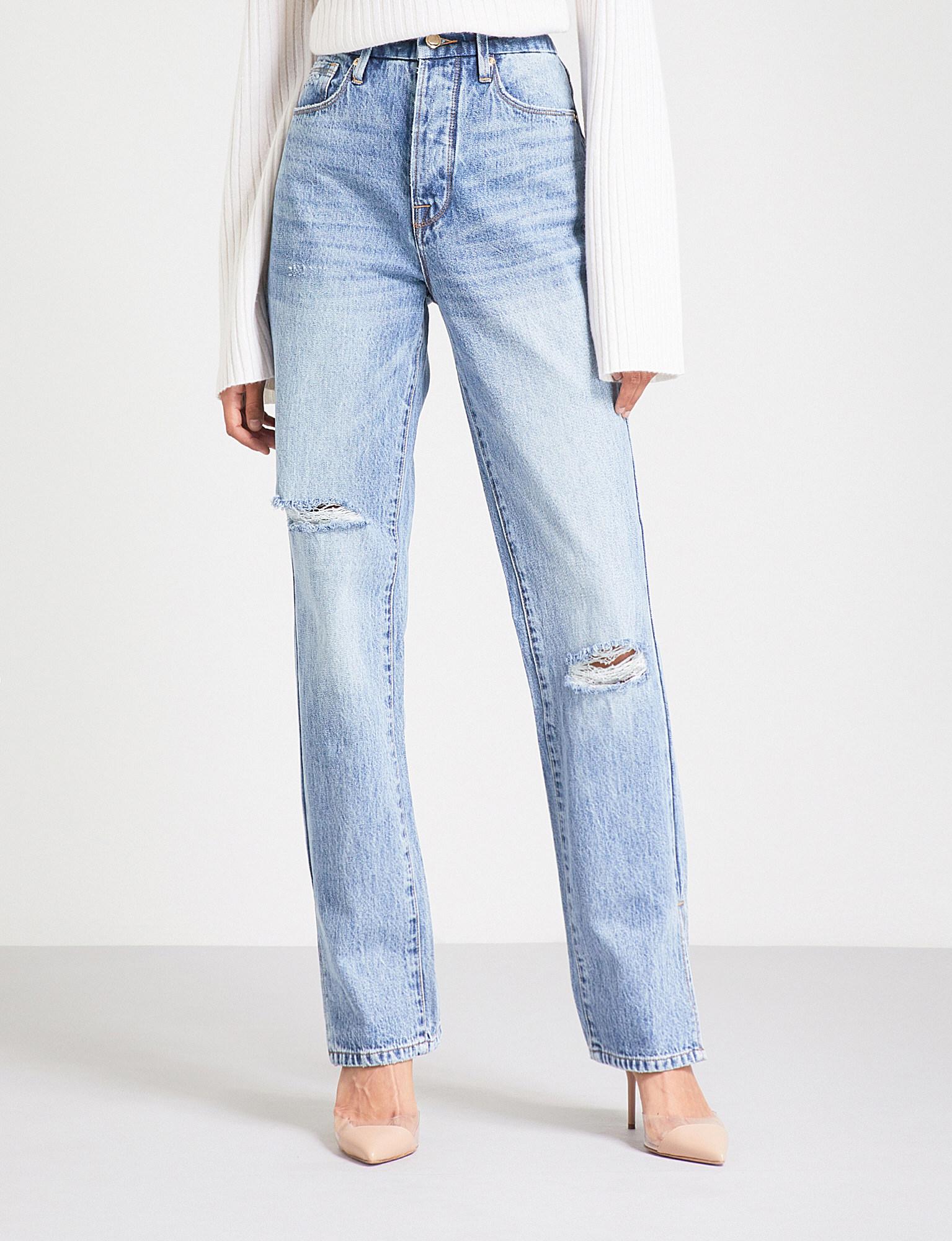 good american straight leg jeans