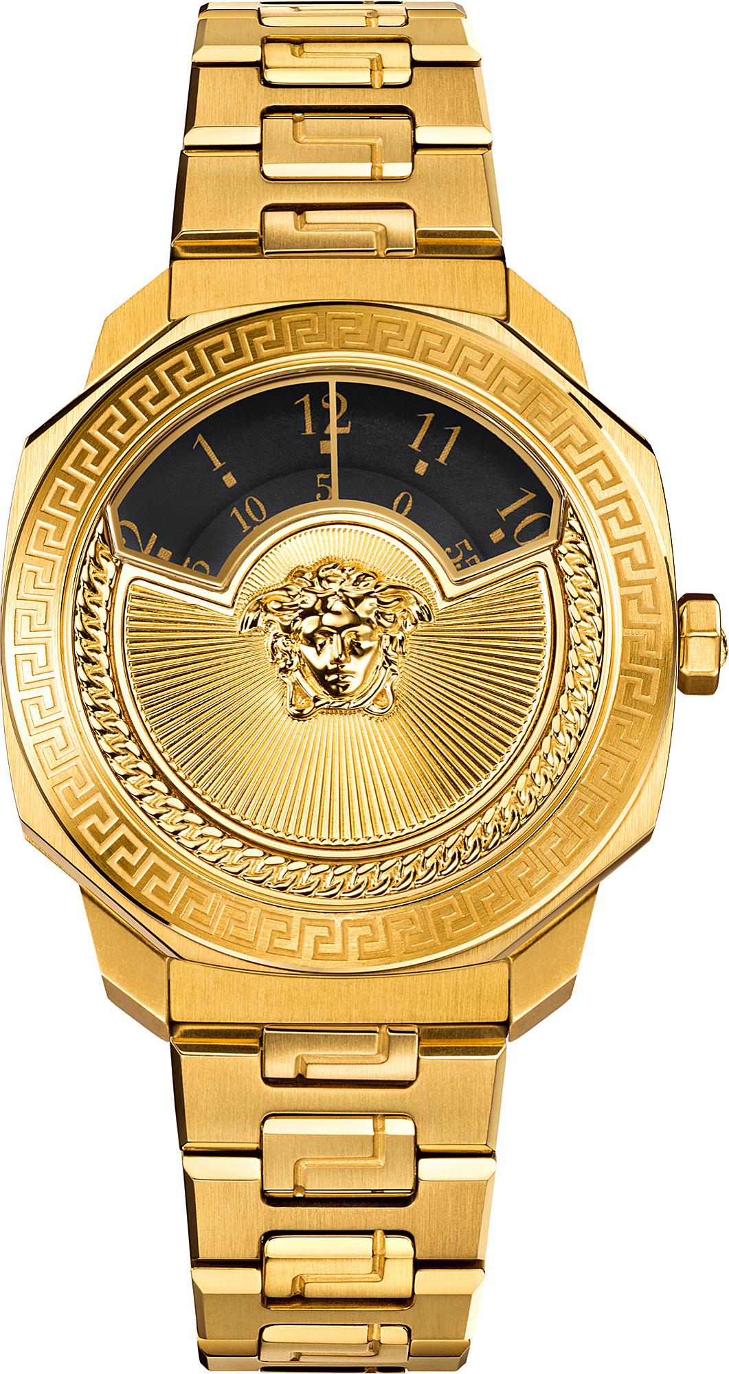 Versace Vqu05 0015 Dylos Gold-toned Stainless Steel Watch in Metallic | Lyst