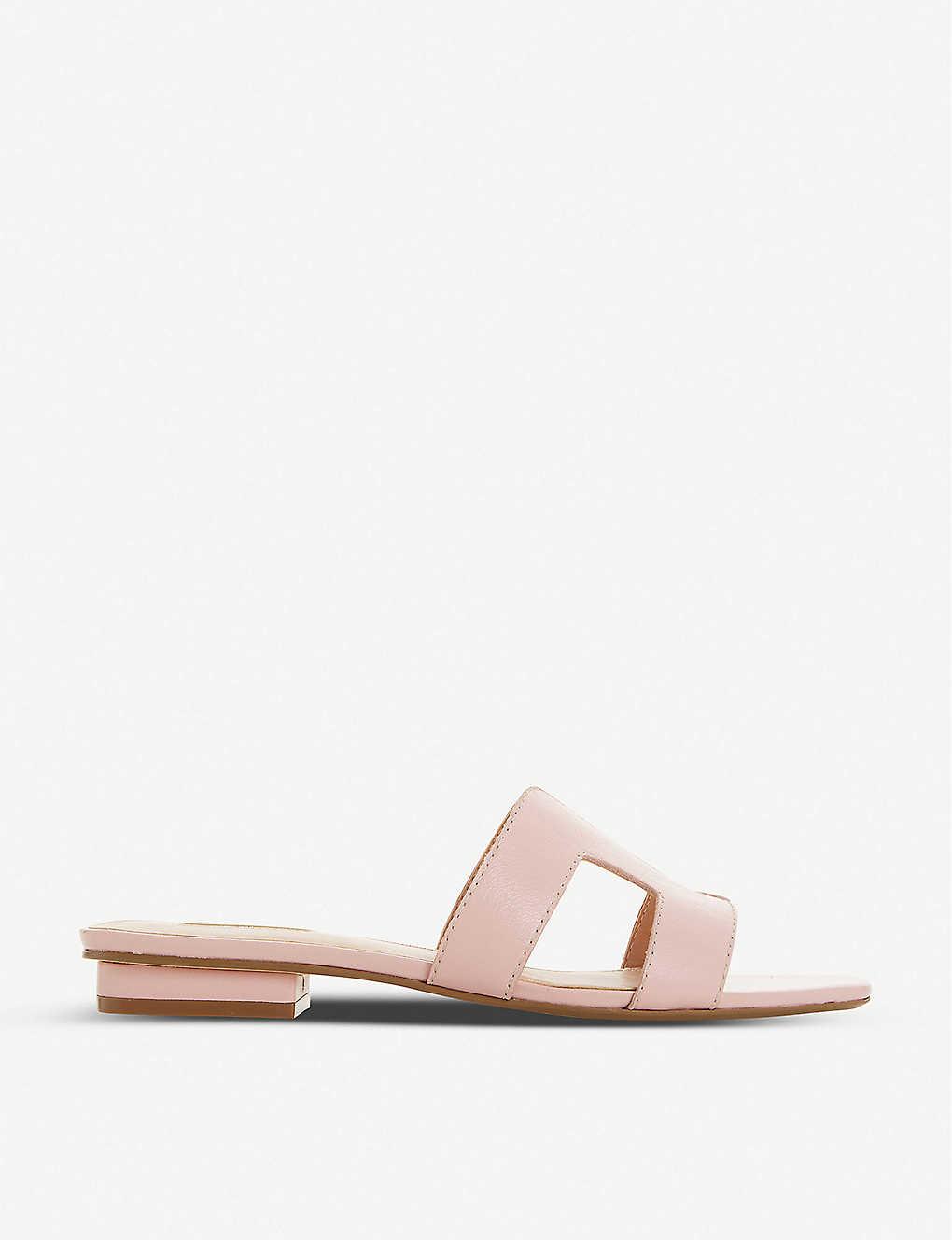 Dune Leather 'loupe' Block Heel Peep Toe Sandals in Pink-Leather (Pink) -  Lyst