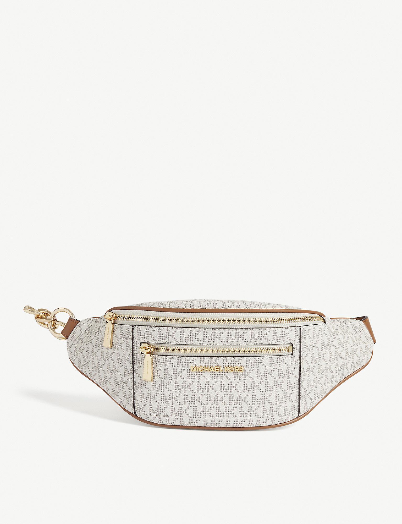 Michael Kors Mott Medium Waistpack Vanilla/acorn in White Lyst UK