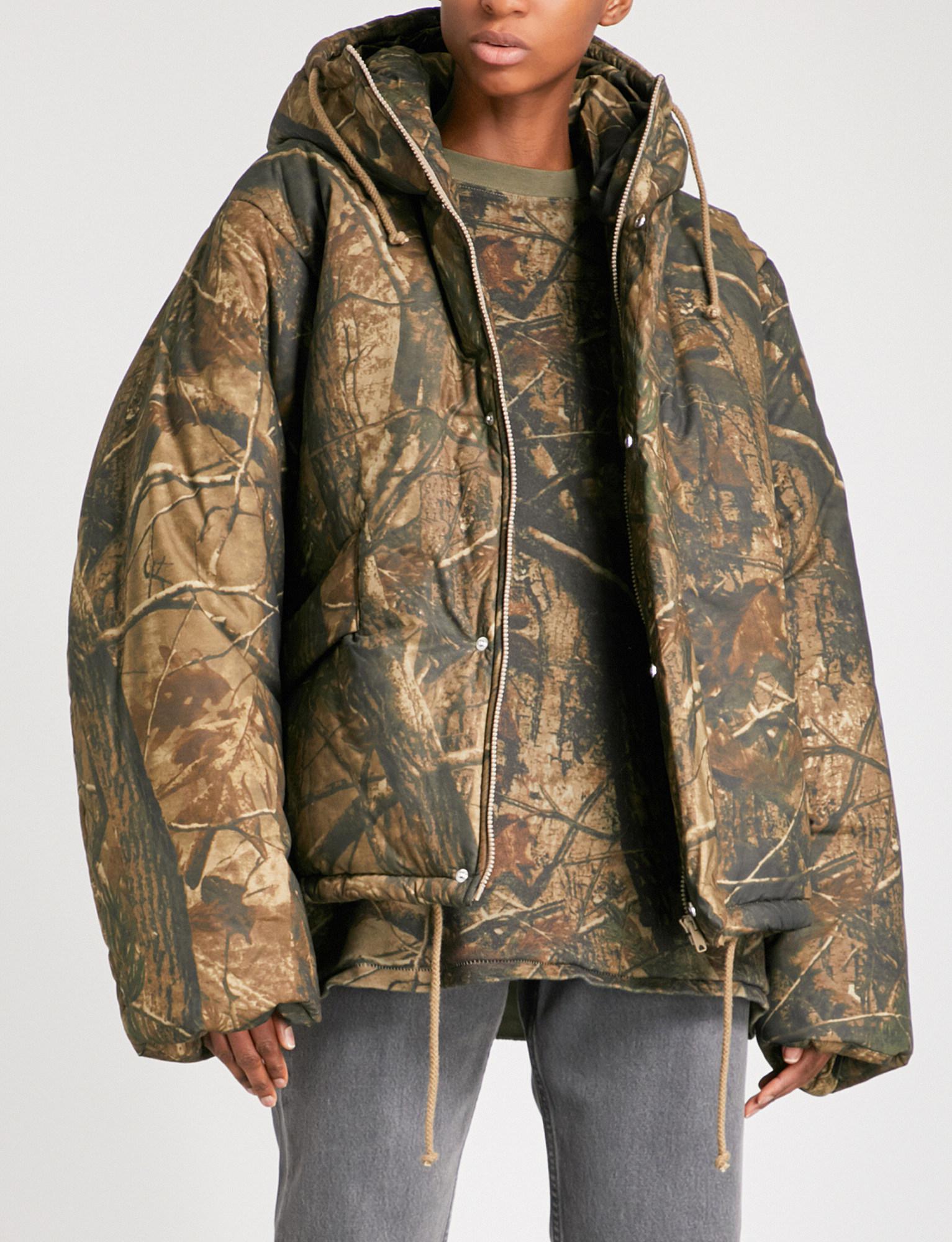 Yeezy Season 5 Oversized Boiled-wool Puffer Jacket in Brown for Men - Lyst