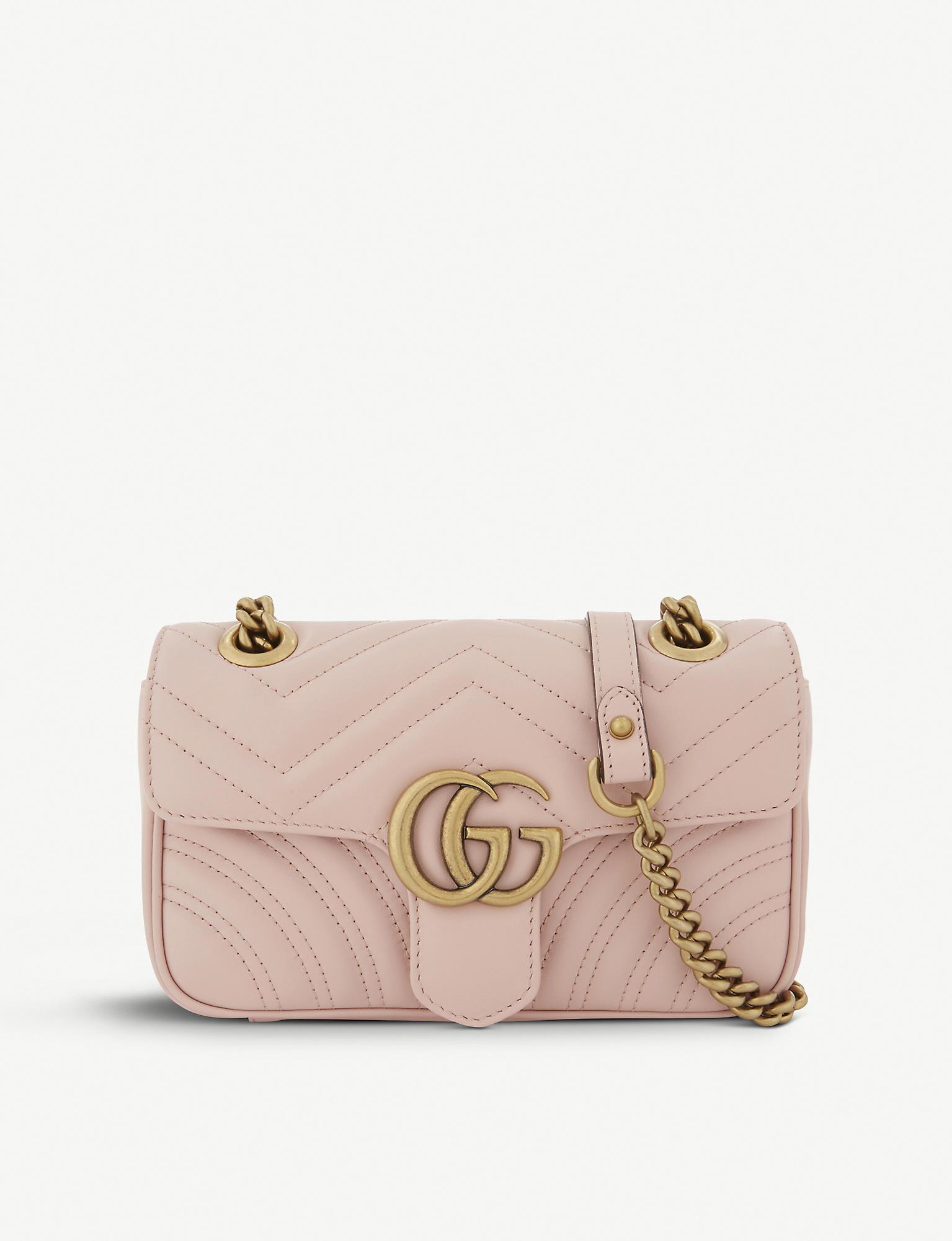 gg marmont mini leather crossbody bag