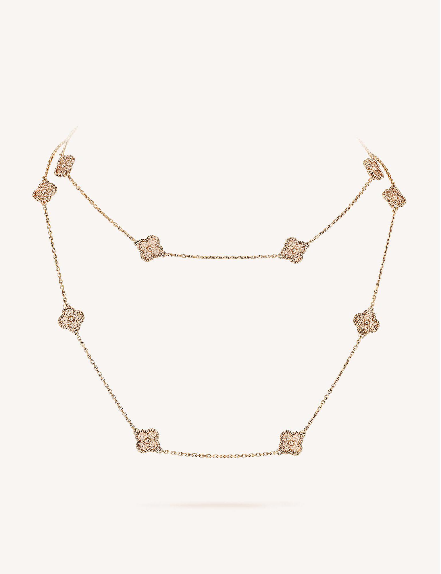 Van Cleef & Arpels Sweet Alhambra Rose Gold Necklace