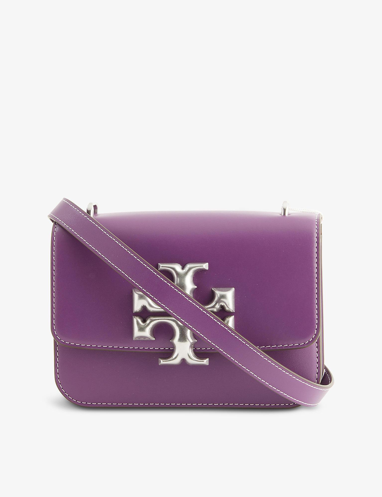 Tory Burch Eleanor Small Convertible Leather Shoulder Bag in Purple Lyst