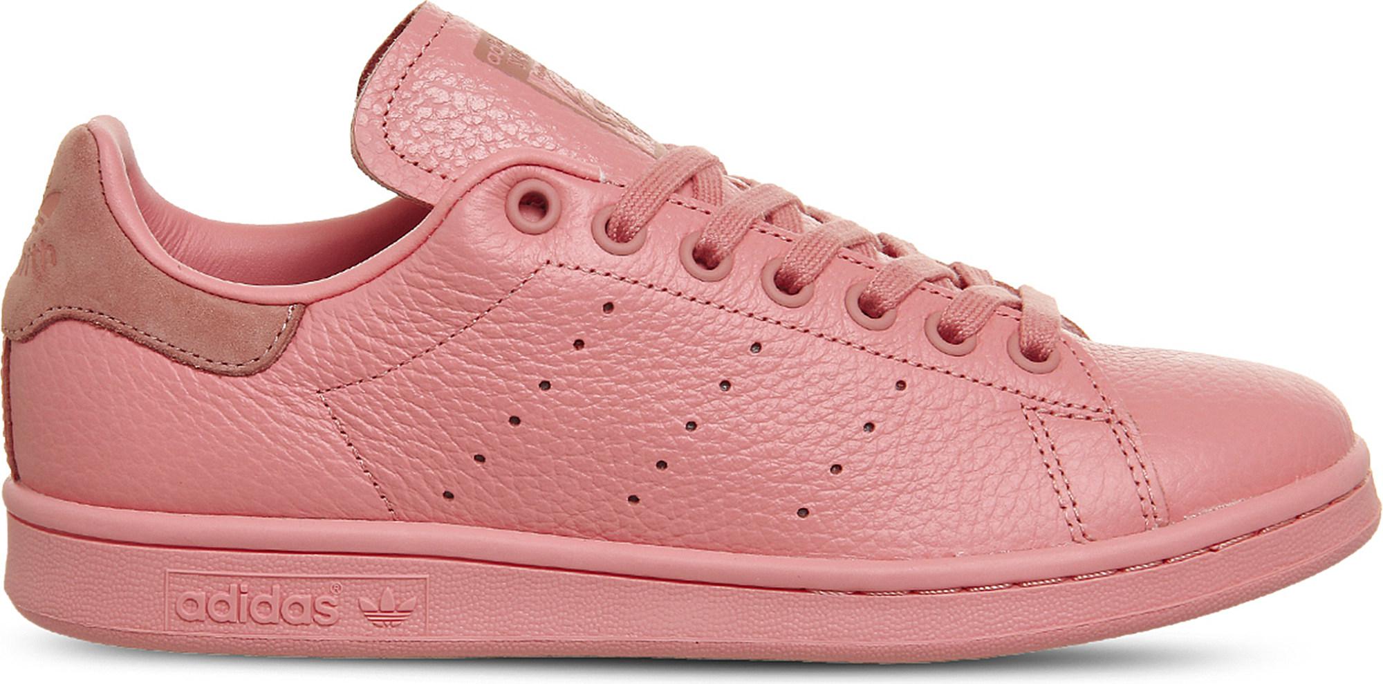 adidas Stan Smith Leather Trainers in Pink - Lyst