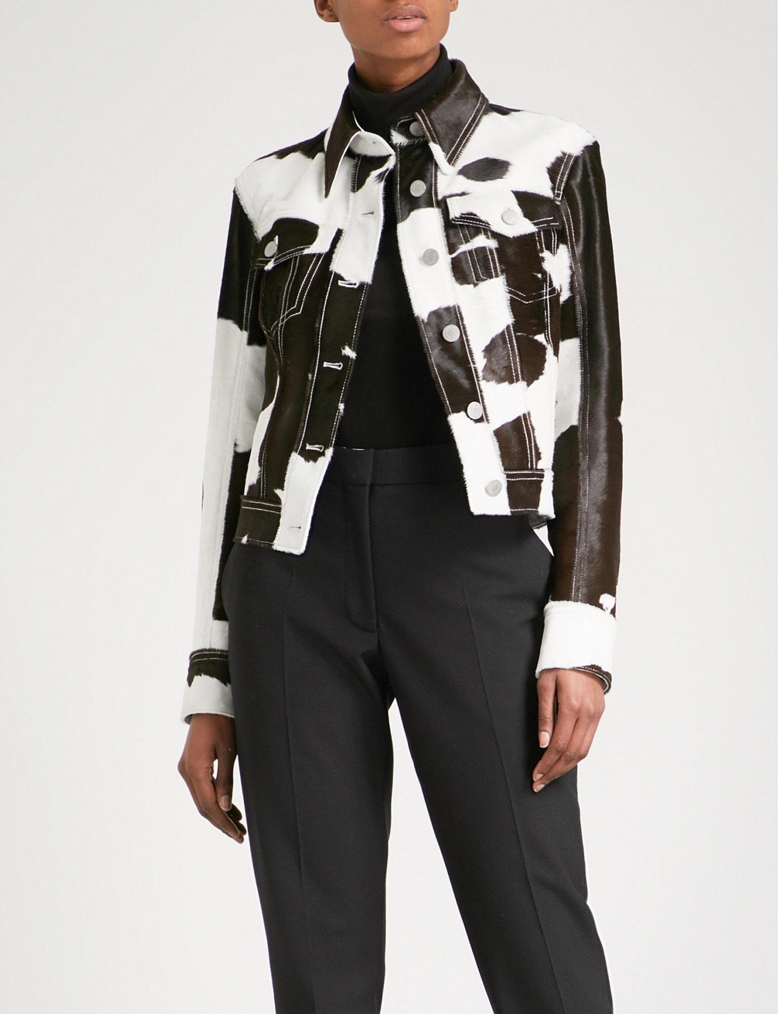 calvin klein cow print jeans