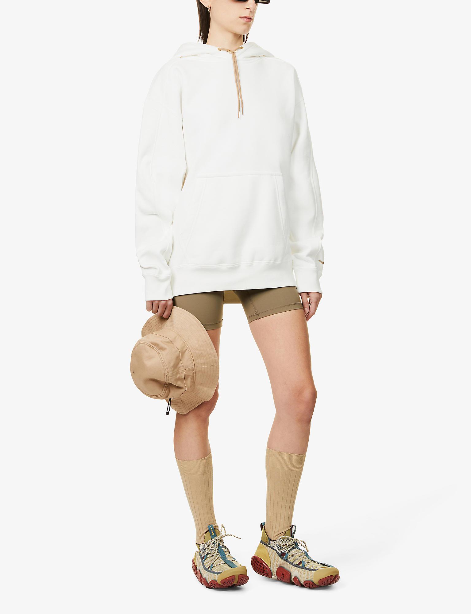 Jacquemus X Nike Brand-printed Cotton-blend Hoody in White | Lyst
