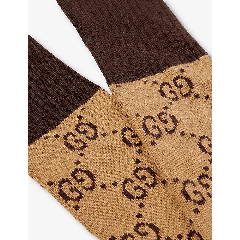 Gucci GG Embroidered Cotton Blend socks