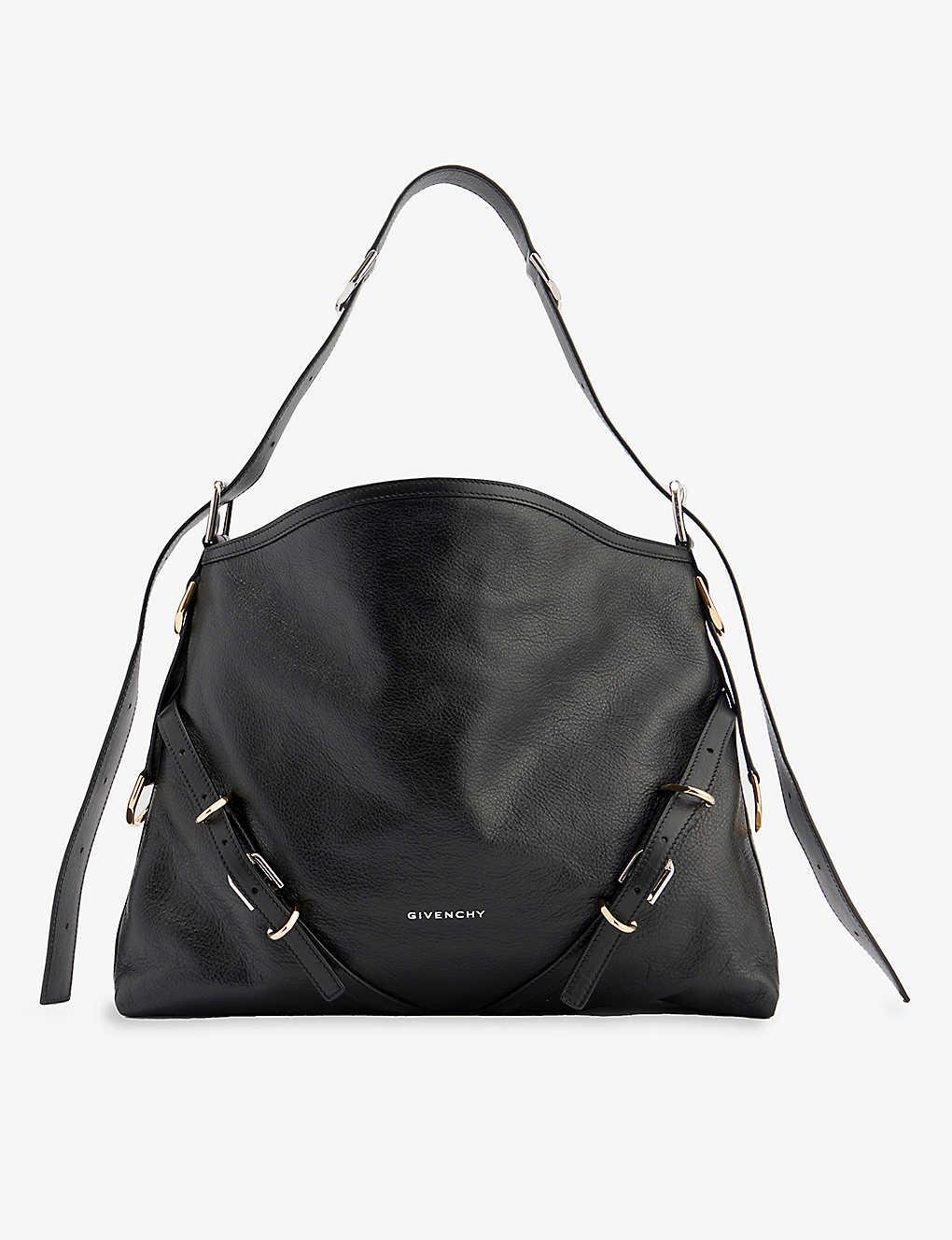Givenchy Voyou Medium Leather Shoulder Bag in Black Lyst