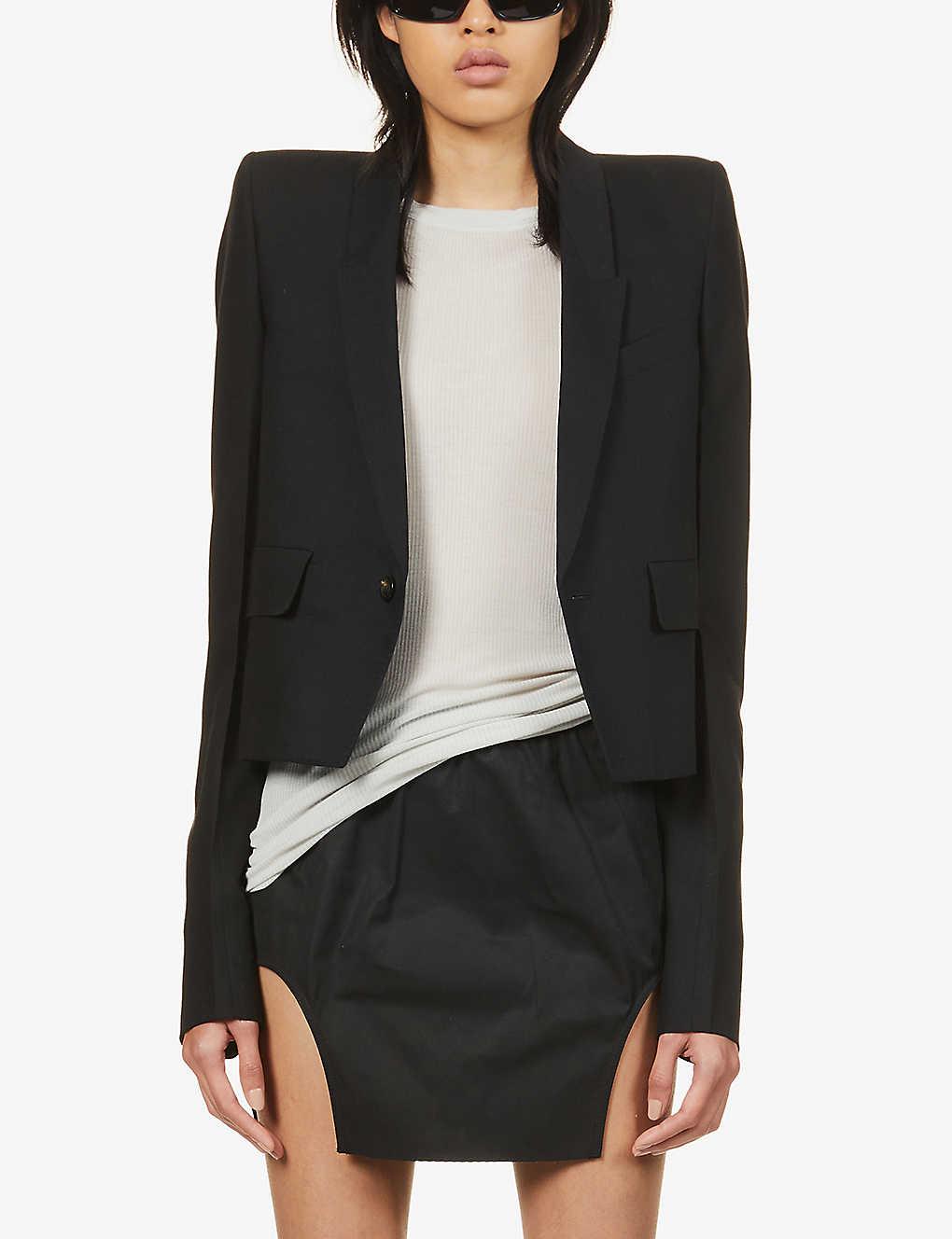 Rick Owens Neue Alice Wool-blend Blazer in Black | Lyst 