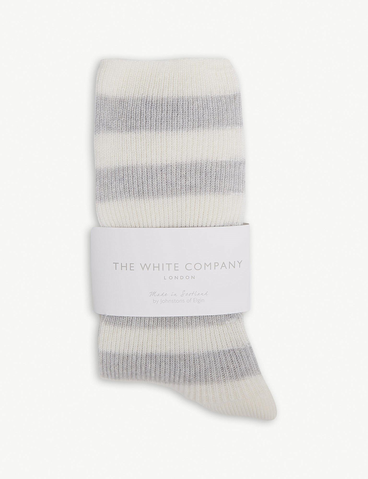 white co cashmere socks