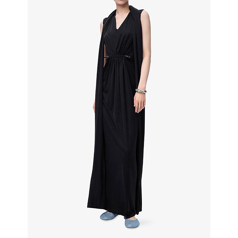 ラスト＊LOEWE MORNING DRESS COTTON AND SILK MULTICOLOR DRESS Shop Loewe - Floral Logo Embroidered Silk-Cotton Tank Maxi