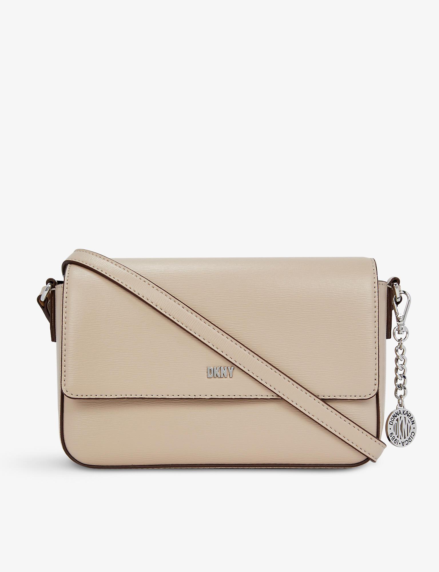 DKNY Bryant Leather Cross-body Bag in Natural | Lyst
