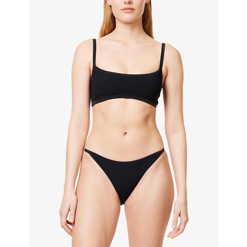 【関税込み】Hunza G ブラック Tyler Tonal ビキニ Hunza G Tyler Bikini Set in Black | REVOLVE
