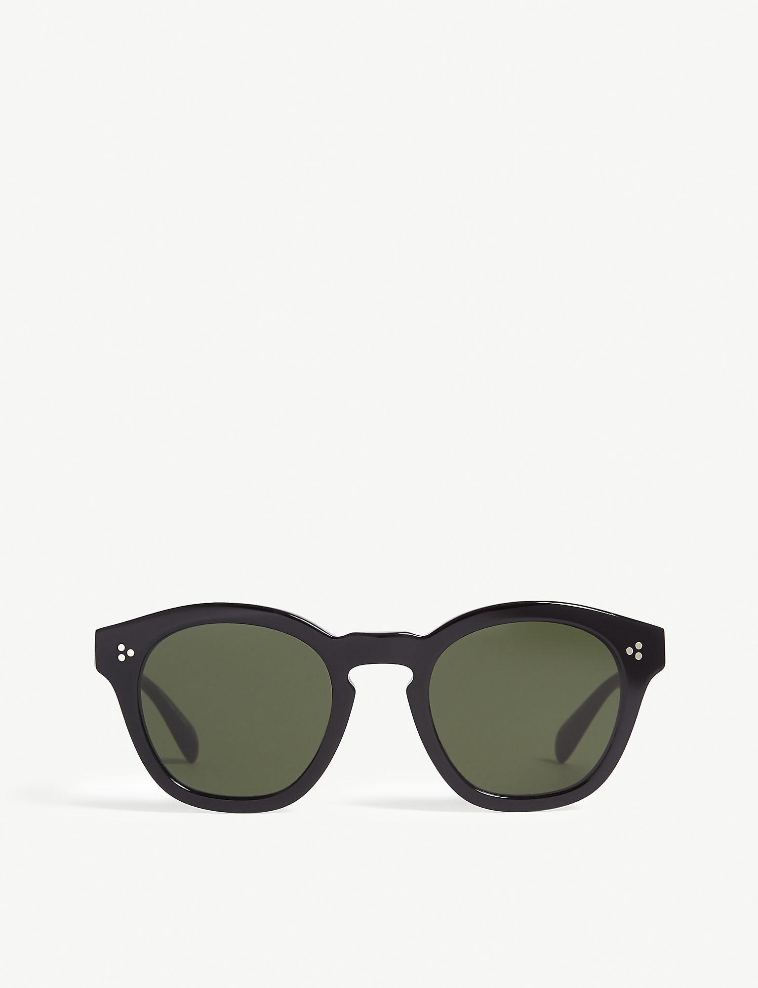 Oliver Peoples Squareframe Sunglasses in Black for Men Lyst