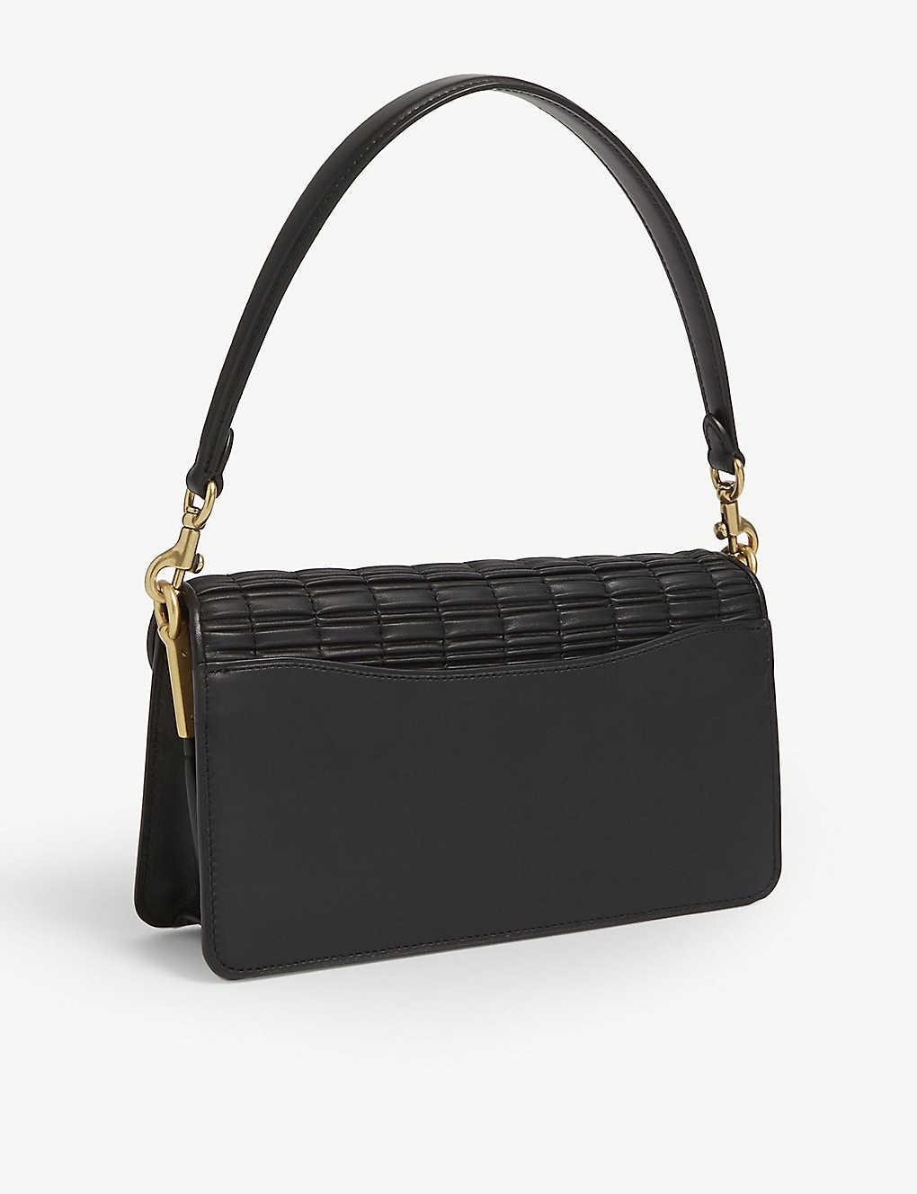 COACH Tabby 26 Pleated Leather Shoulder Bag in Black Lyst