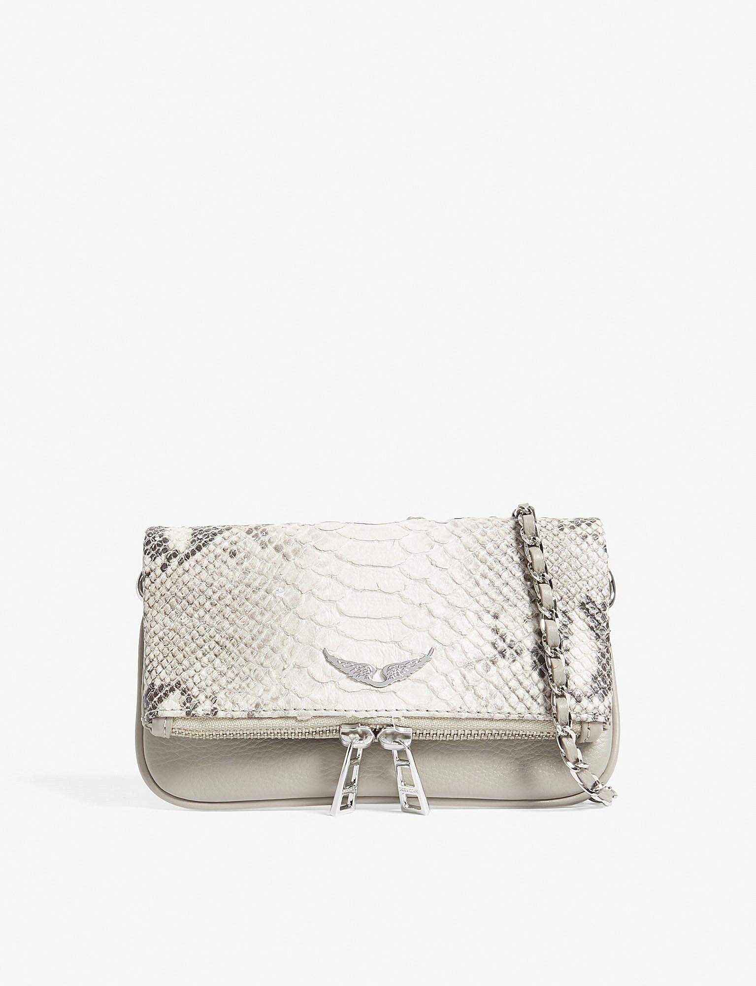 Zadig & Voltaire Rock Savage Nano Snake-embossed Leather Cross-body Bag ...