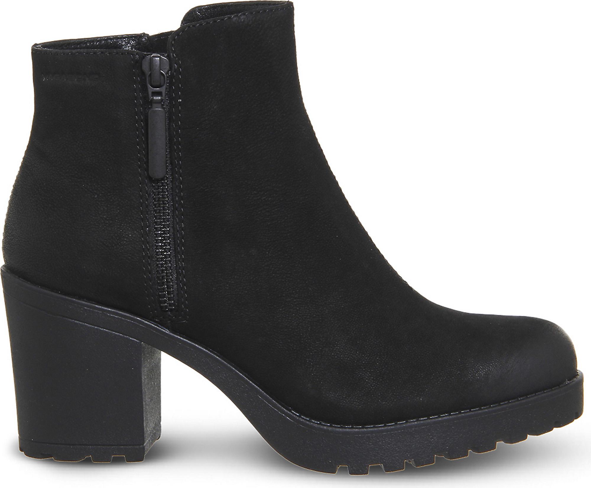 Vagabond Grace Leather Ankle Boots in Black Nubuck (Black) - Lyst