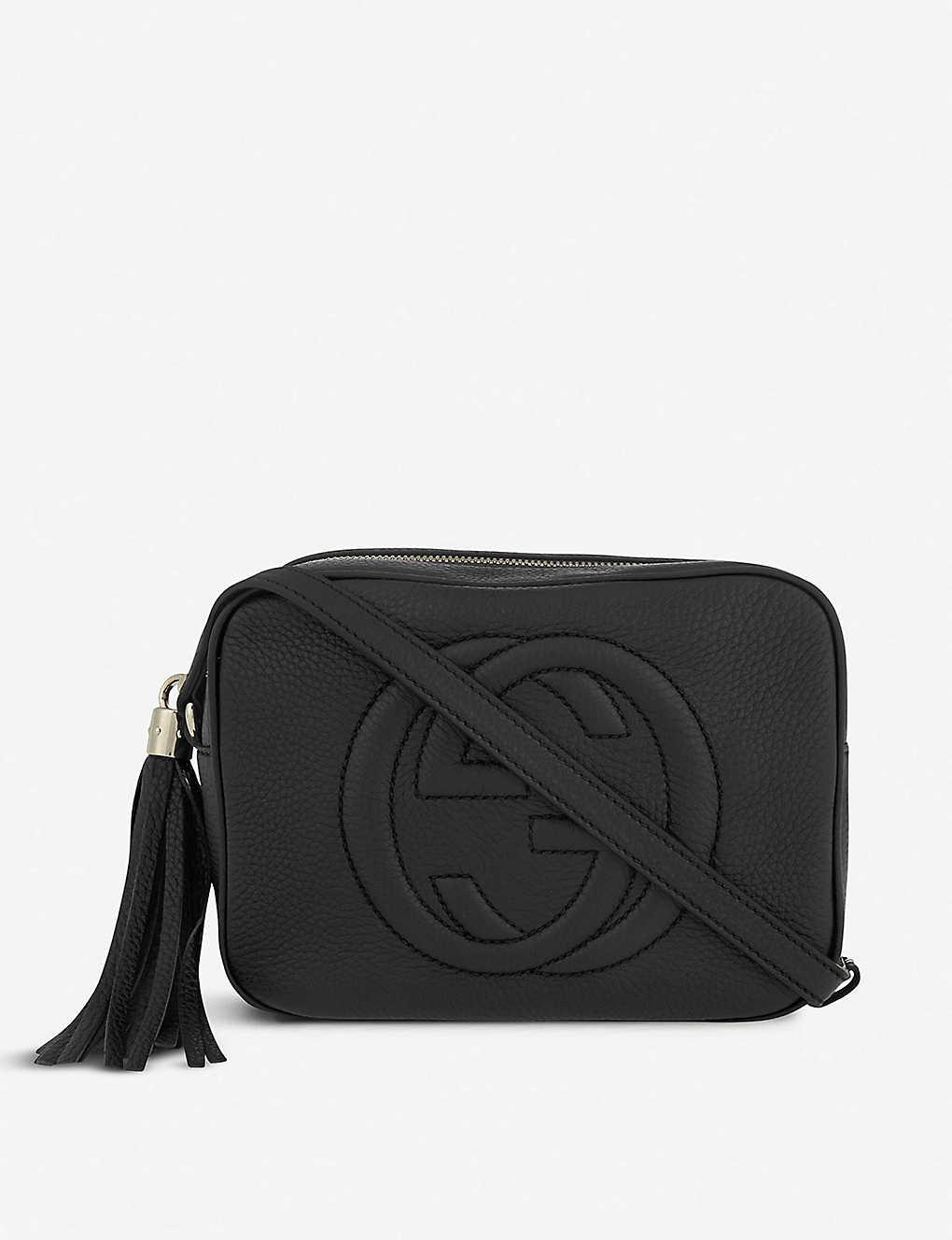 gucci soho small leather disco bag black