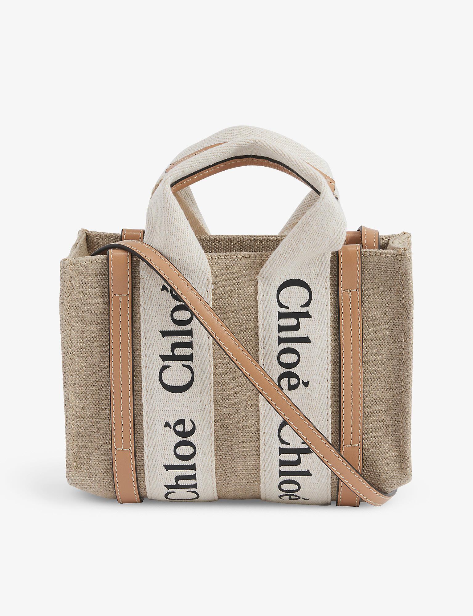 Chloé Woody Cotton Crossbody Bag in Natural Lyst