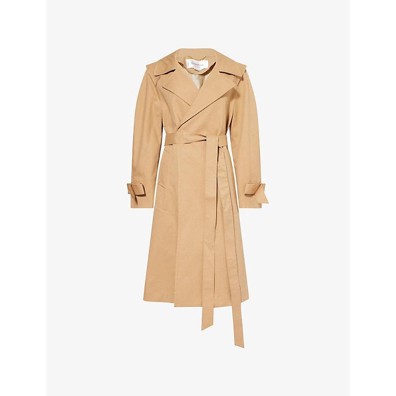 【VICTORIA BECKHAM】ウール トレンチコート $990⭐VICTORIA BECKHAM 2022 Belted Trench Jacket Khaki Bi