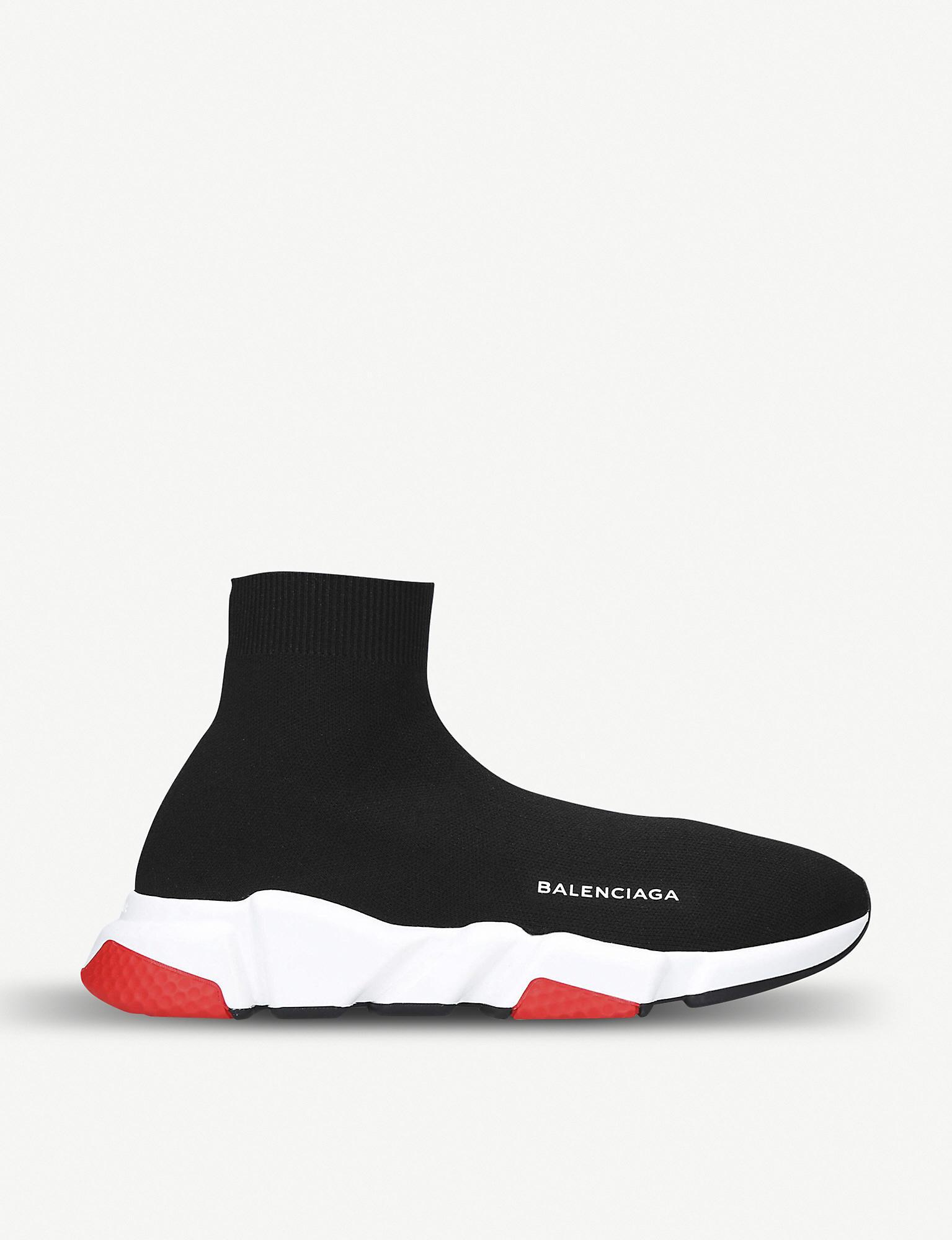 Balenciaga Speed Stretch-knit Trainers in Black for Men - Lyst