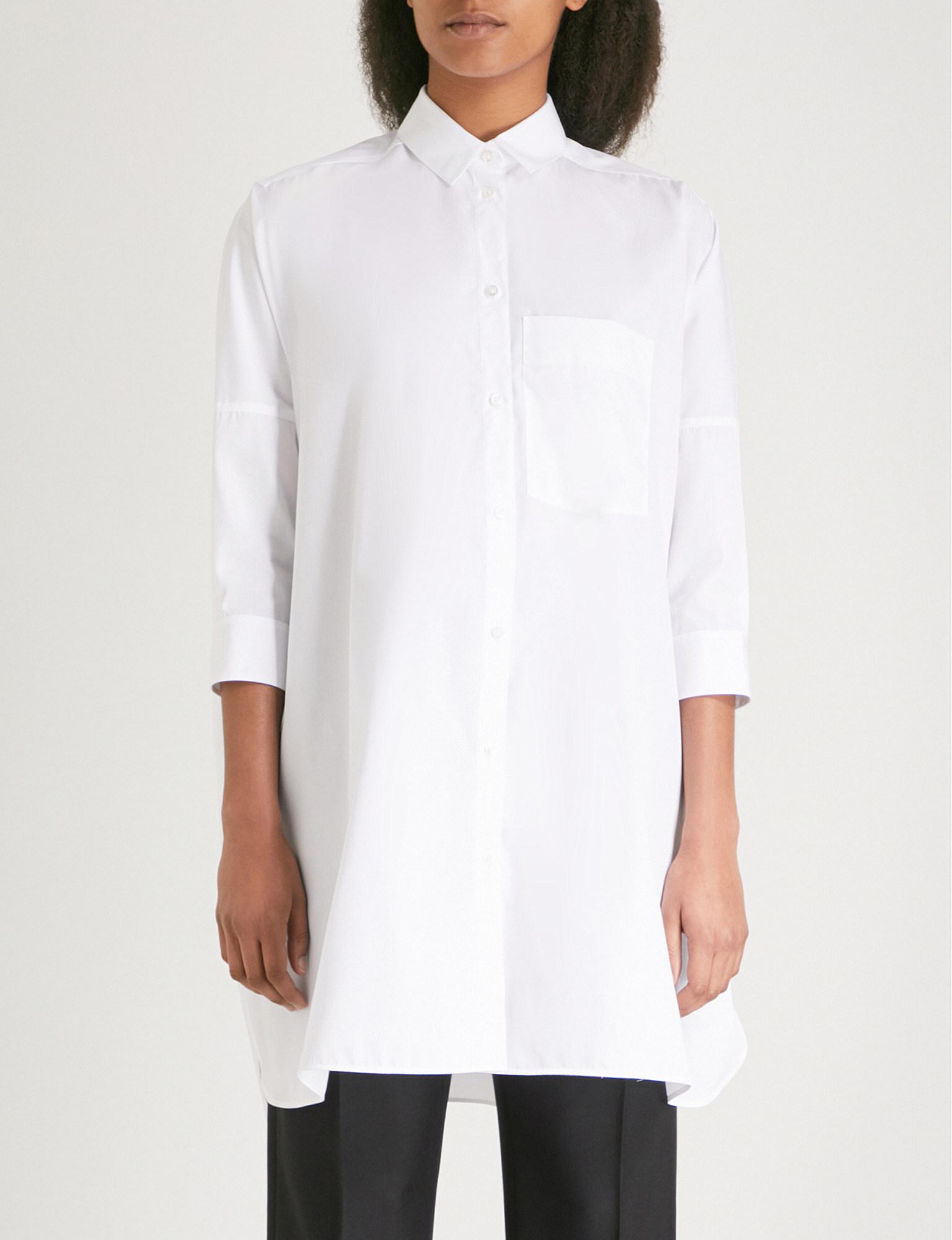 Jil Sander Sunday Cotton Shirt in White - Lyst